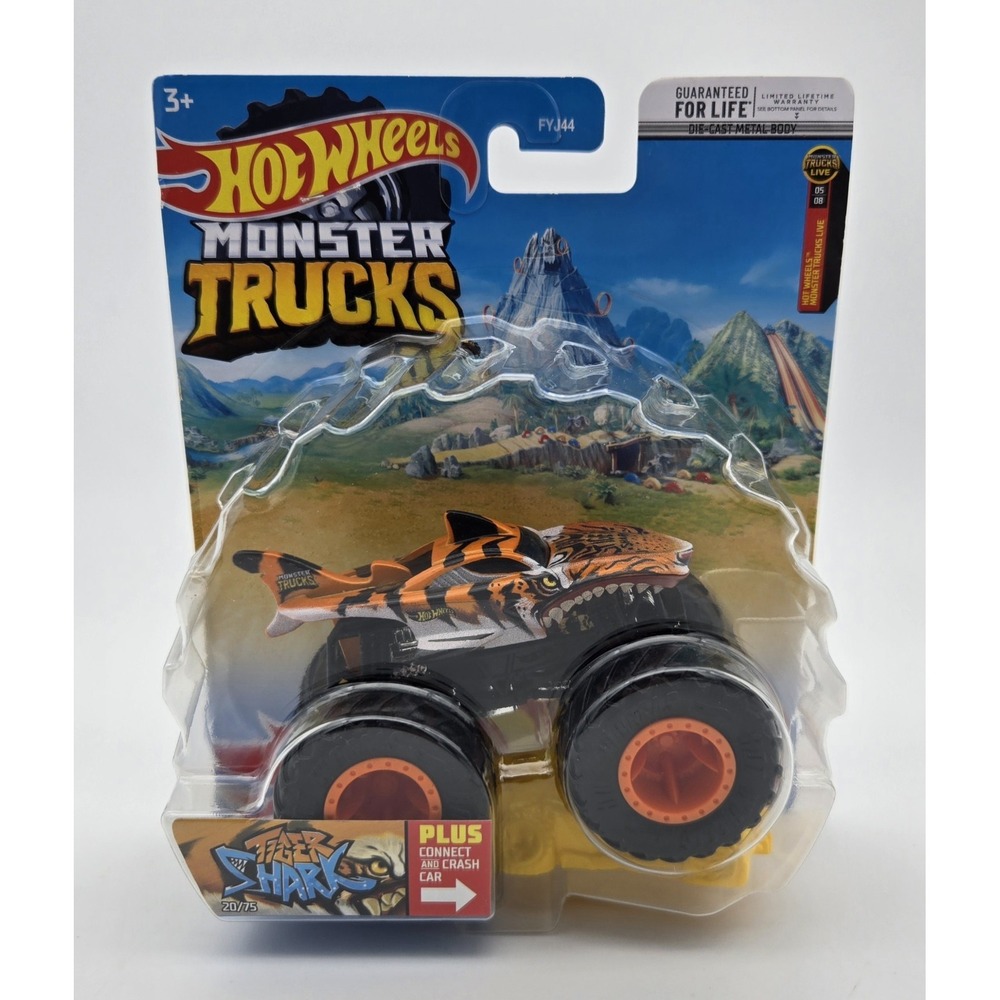 Monster Jam Tiger Shark‎ 1:64 Scale Diecast Truck Crushed Car New Package Damage